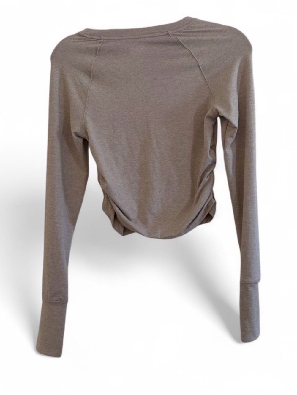 Offline by Aerie Women's Long-Sleeve Ruched Back Top - Taupe